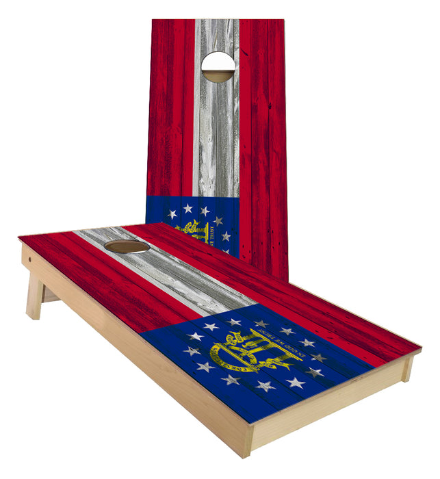 Georgia State Flag Cornhole Boards