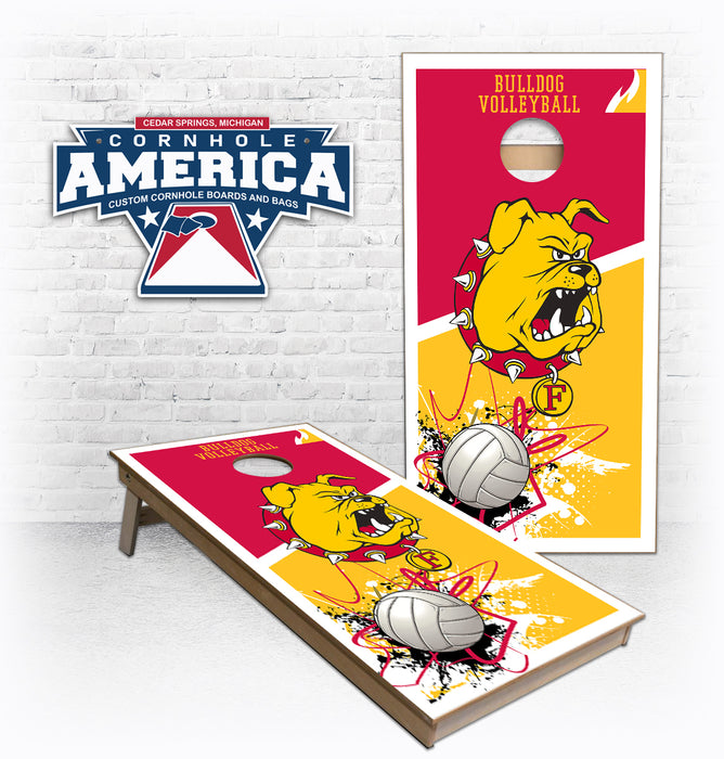 Ferris State Volleyball Cornhole Boards
