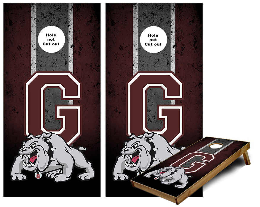 Grandville Bulldogs striped Cornhole Wraps