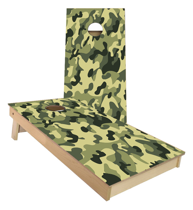 Green Camo Cornhole Boards