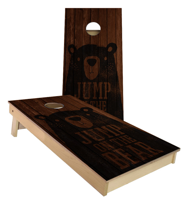 Jump on the Bear Cornhole Boards