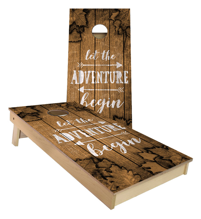 Let the Adventure Begin Cornhole Boards