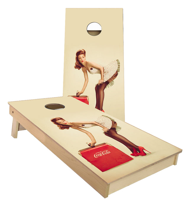 Coca Cola Pin up Girl Cornhole Boards