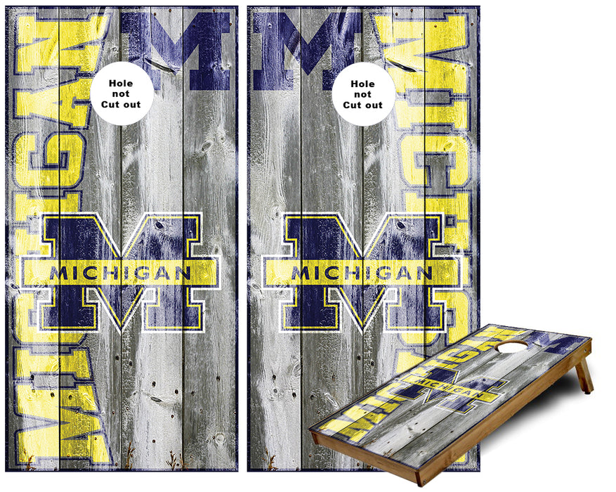 Michigan Large Text Cornhole Wraps