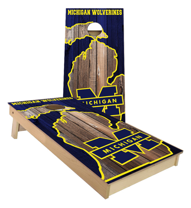 Michigan on State outline cornhole boards