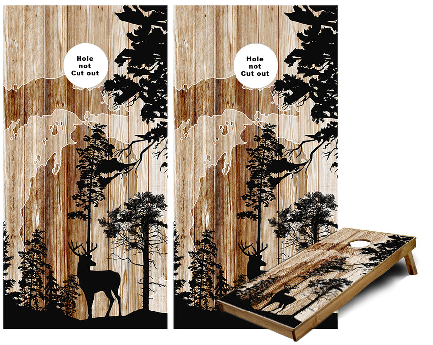 Michigan Whitetail Deer Hunting Cornhole Wraps