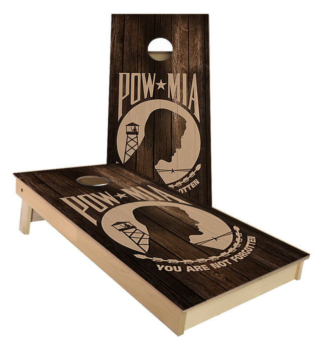 POW MIA cornhole boards