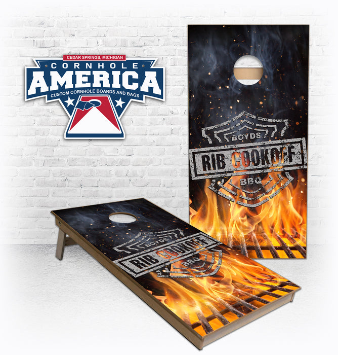 BBQ Rib Cook Off Cornhole Boards