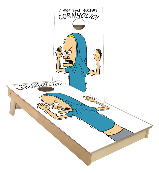 The Great Cornholio Beavis cornhole boards