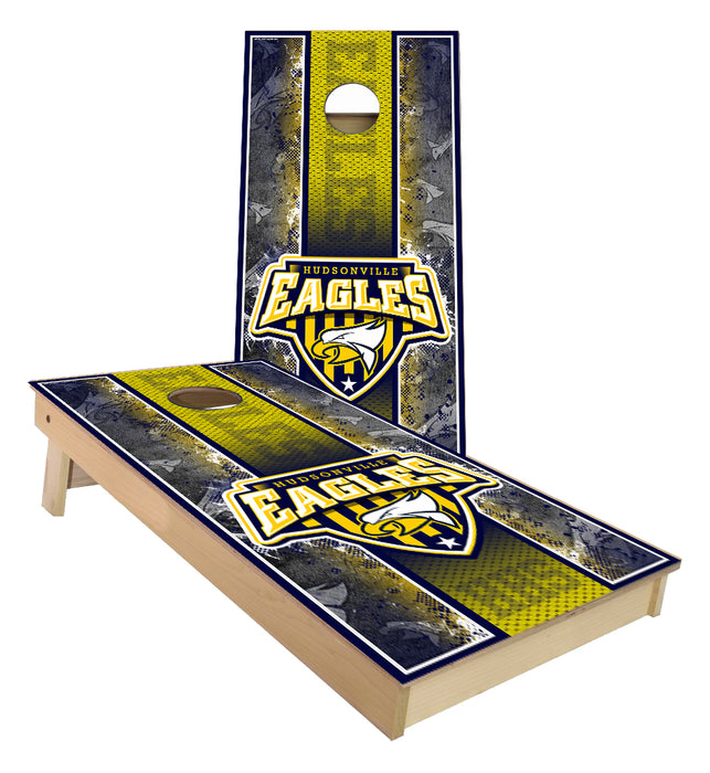 Hudsonville Eagles Schools custom cornhole boards