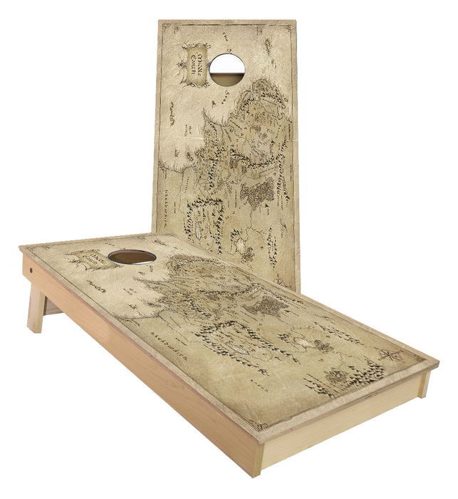 Hobbit and Lord of the Rings Map of Mordor Cornhole Boards