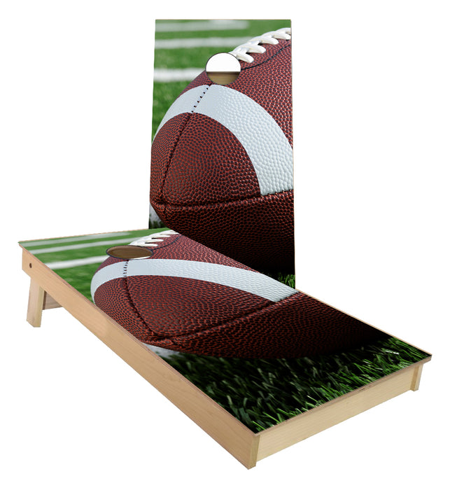 Football on the Grass Cornhole Boards