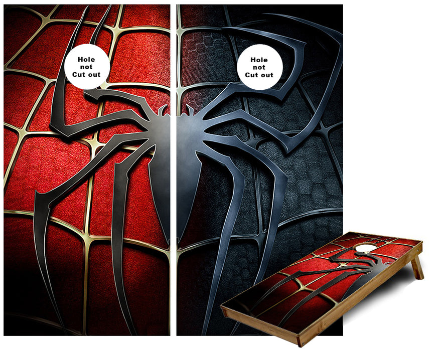 Spiderman Hero Villian Cornhole Wraps