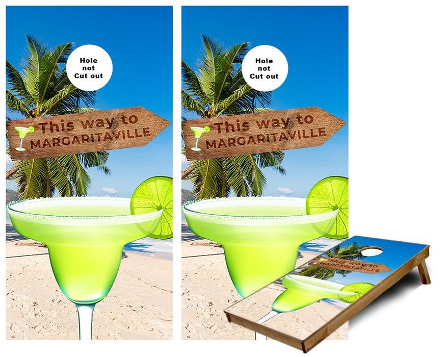 This way to Margaritaville Beach Cornhole Wraps