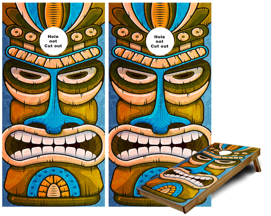 Tiki Guy Cornhole Wraps