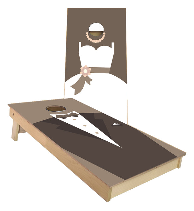 Wedding Suit and Dress cornhole boards