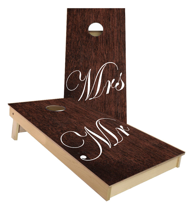 Mr and Mrs Cornhole boards