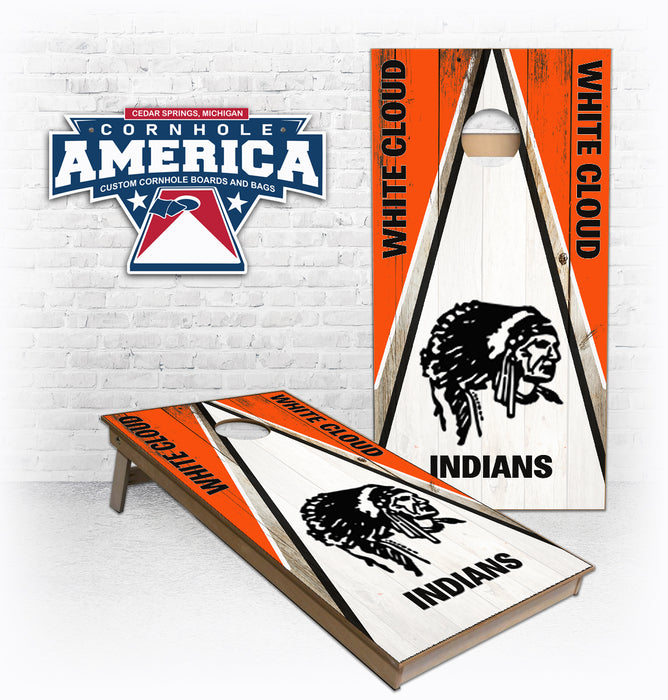 White Cloud Indians Public School cornhole boards