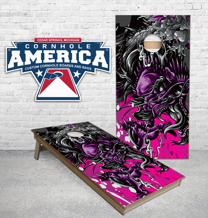 Purple Dragon Cornhole Boards