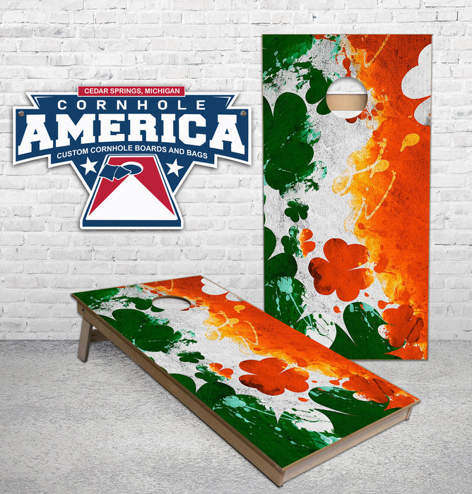 Luck of the Irish St Patricks day design Cornhole Boards