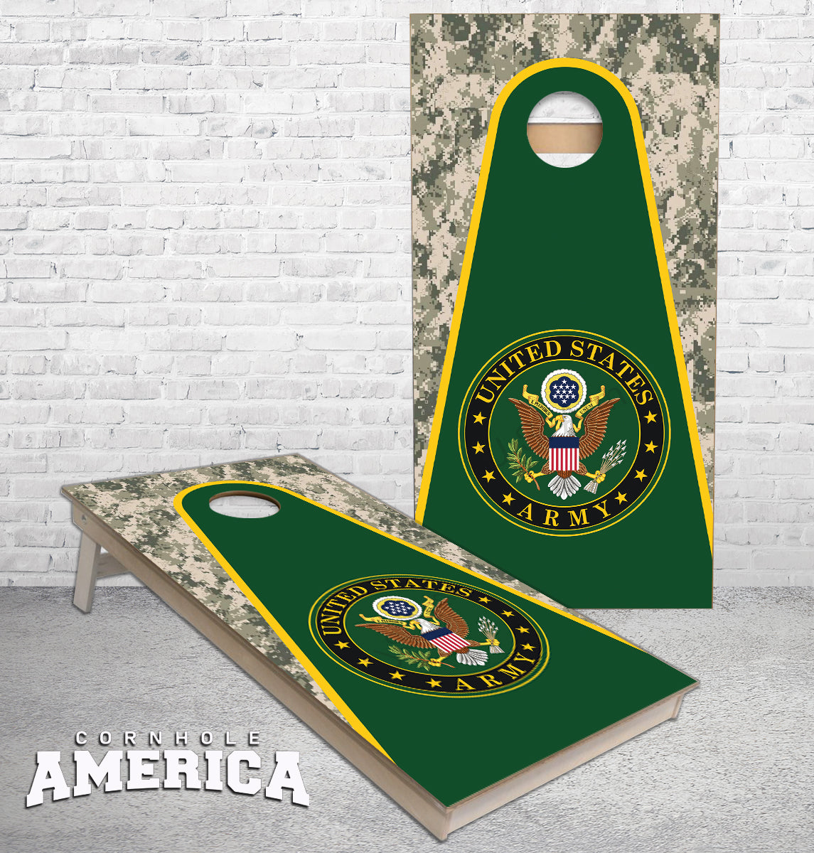 United States Army rounded triangle cornhole boards — Cornhole America