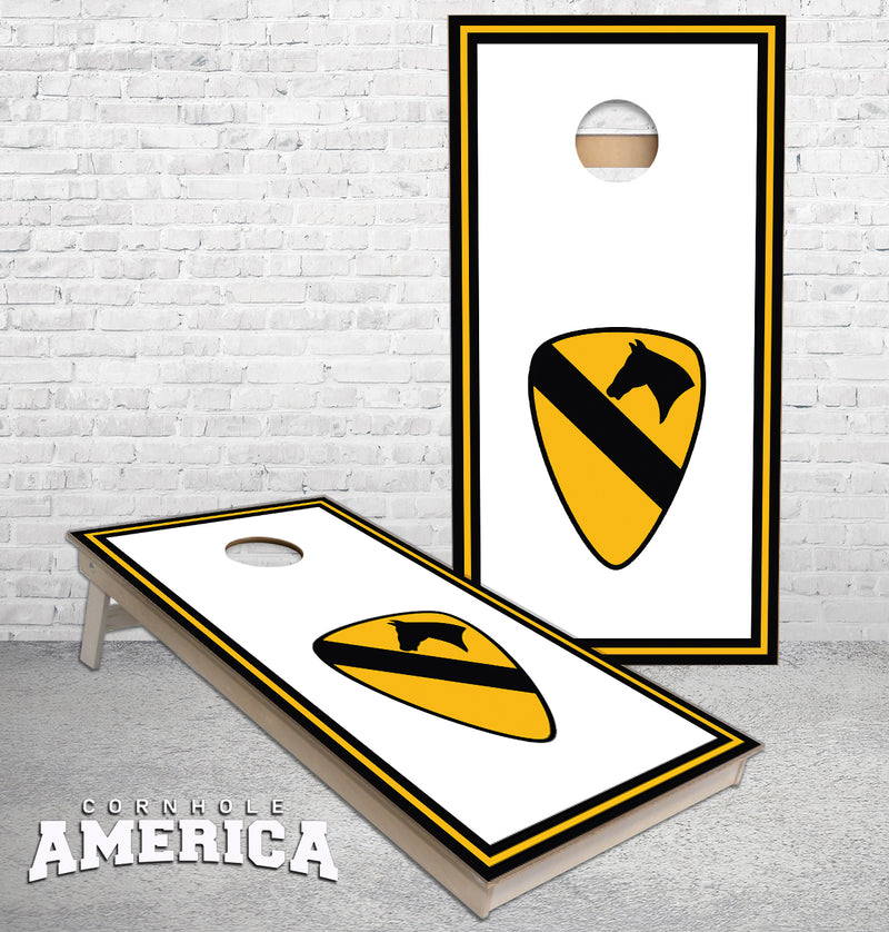 US 1st Calvary Division cornhole boards