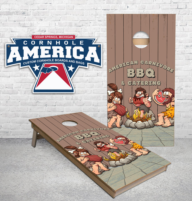 American Carnivore custom Cornhole Boards