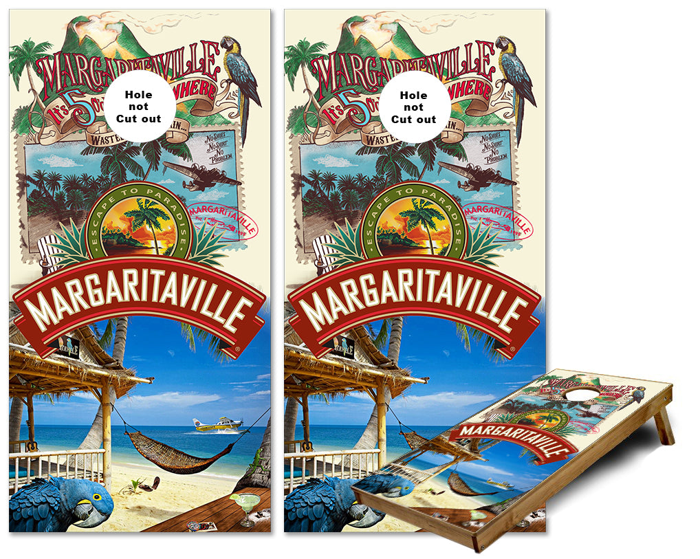 Margaritaville Paradise Cornhole wraps — Cornhole America
