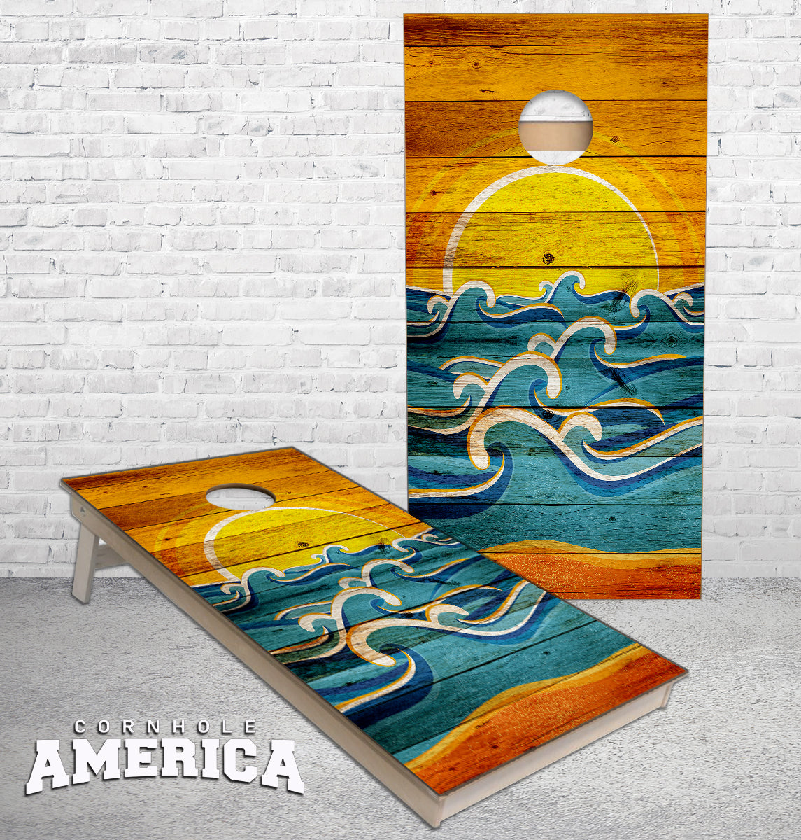 Premium Pebble Beach Golf Cornhole Boards main image 0