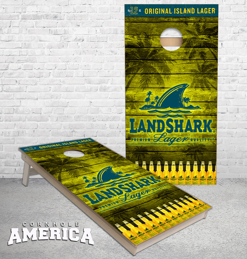 Landshark beer custom Cornhole Boards
