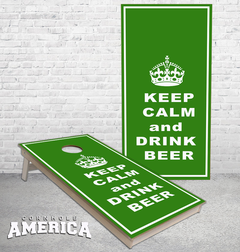 Keep Calm and Drink Beer Cornhole boards