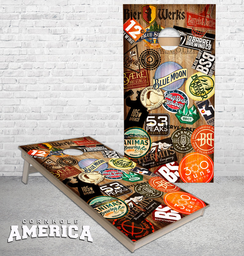 Colorado Craft Brewery cornhole boards