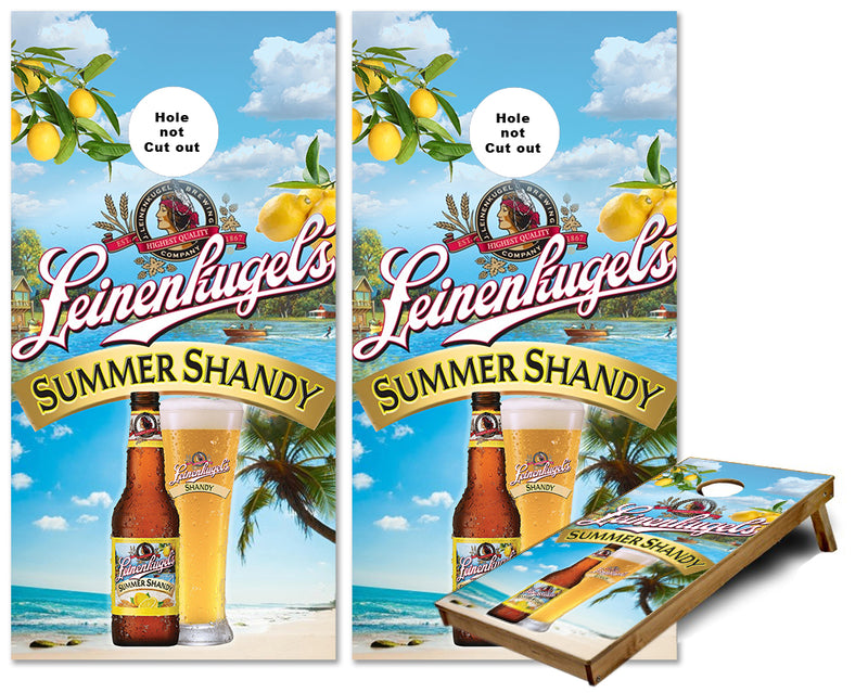 Summer Shandy custom cornhole wraps