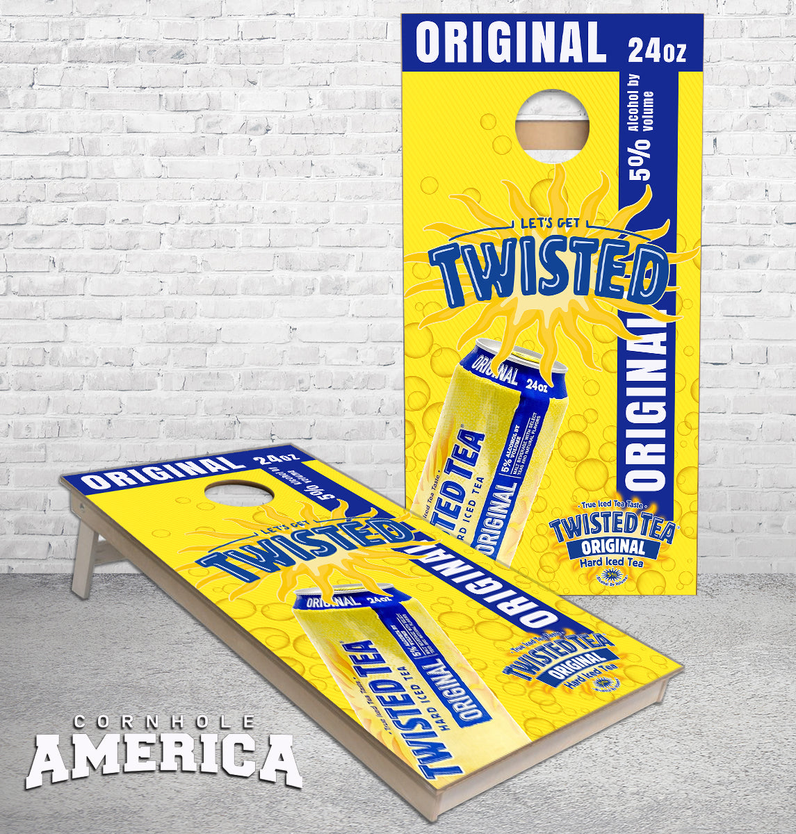 Twisted Tea Original 24oz Lets get Twisted Cornhole Boards