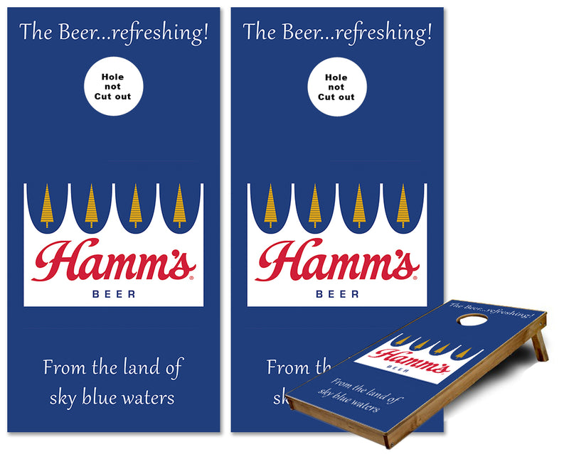 Hamms Beer Cornhole wraps
