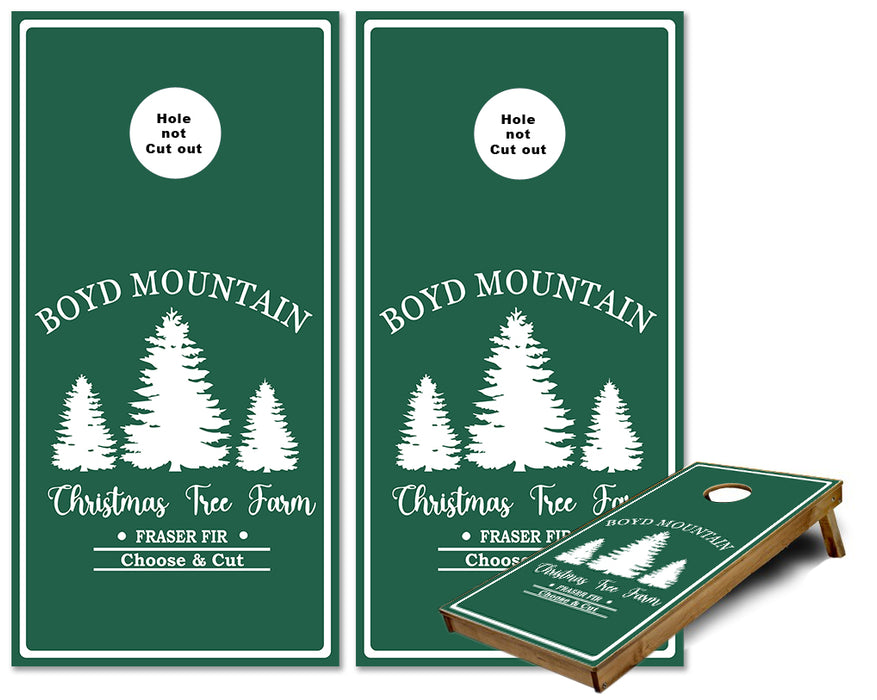 Boyd Mountain Tree Farm cornhole wraps