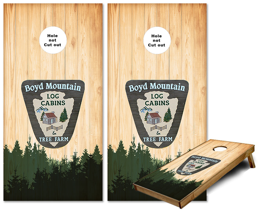 Boyd Mountain Tree Farm cornhole wraps