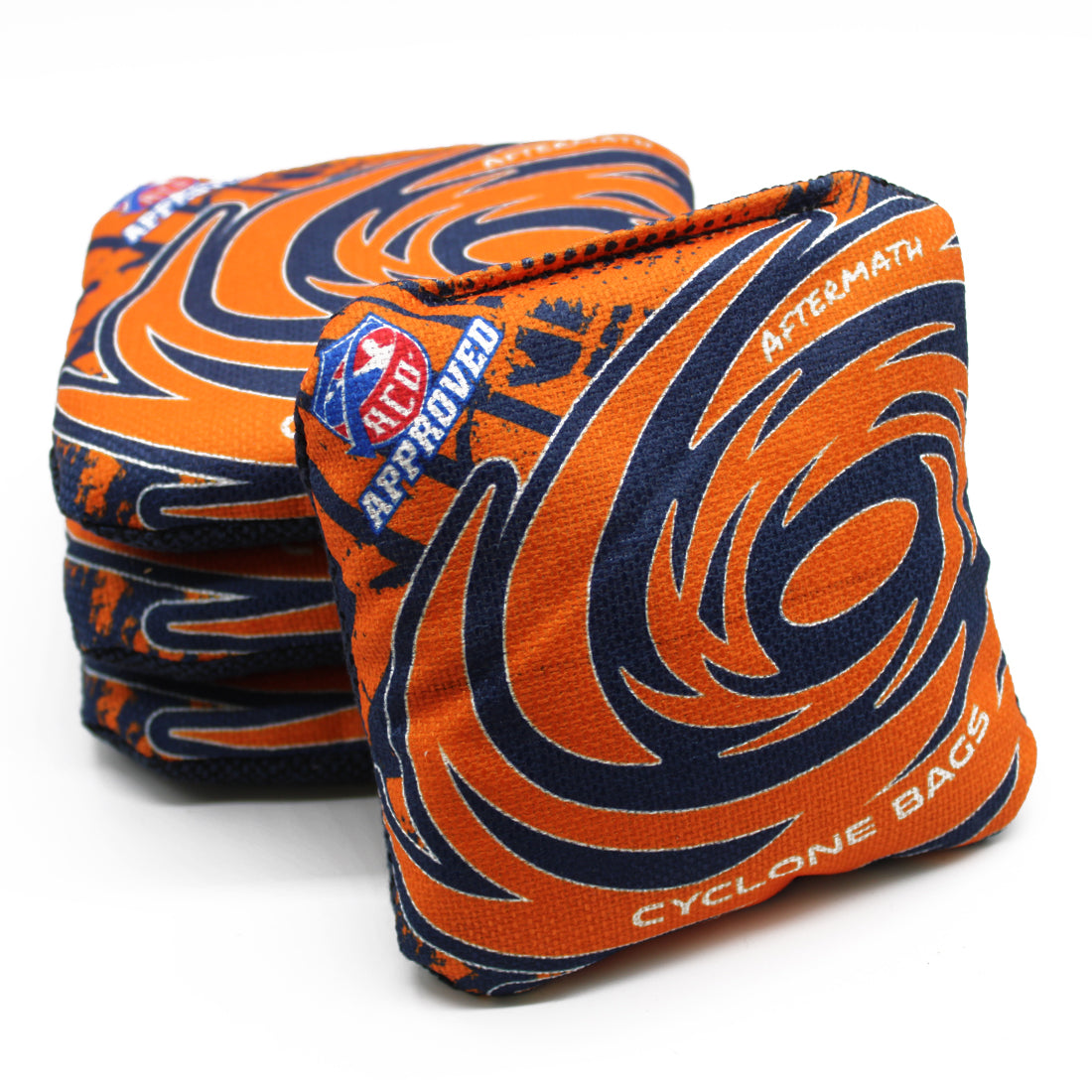 Cyclone Aftermath Pro Series Cornhole Bags Navy Blue and Orange (set o ...