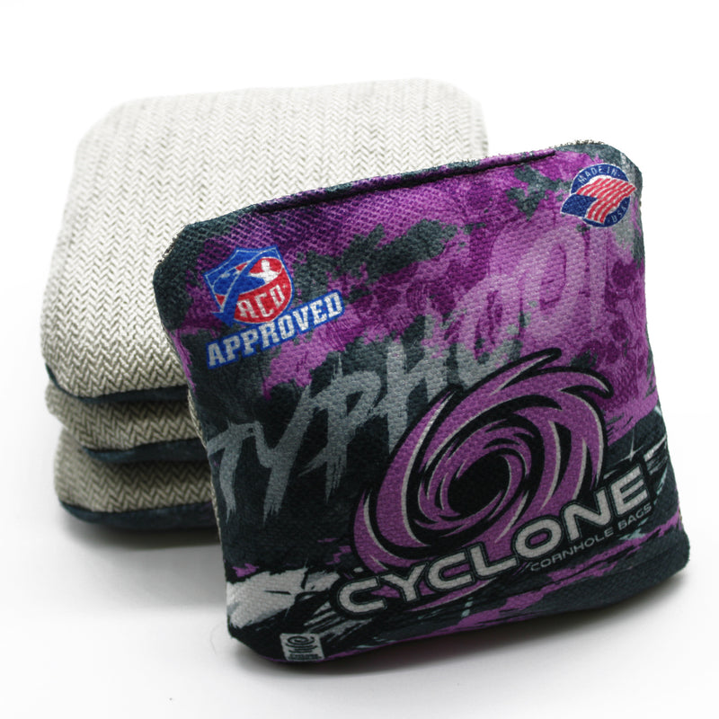 Cyclone Typhoon Fierce Purple Pro Series Cornhole Bags (set of 4)