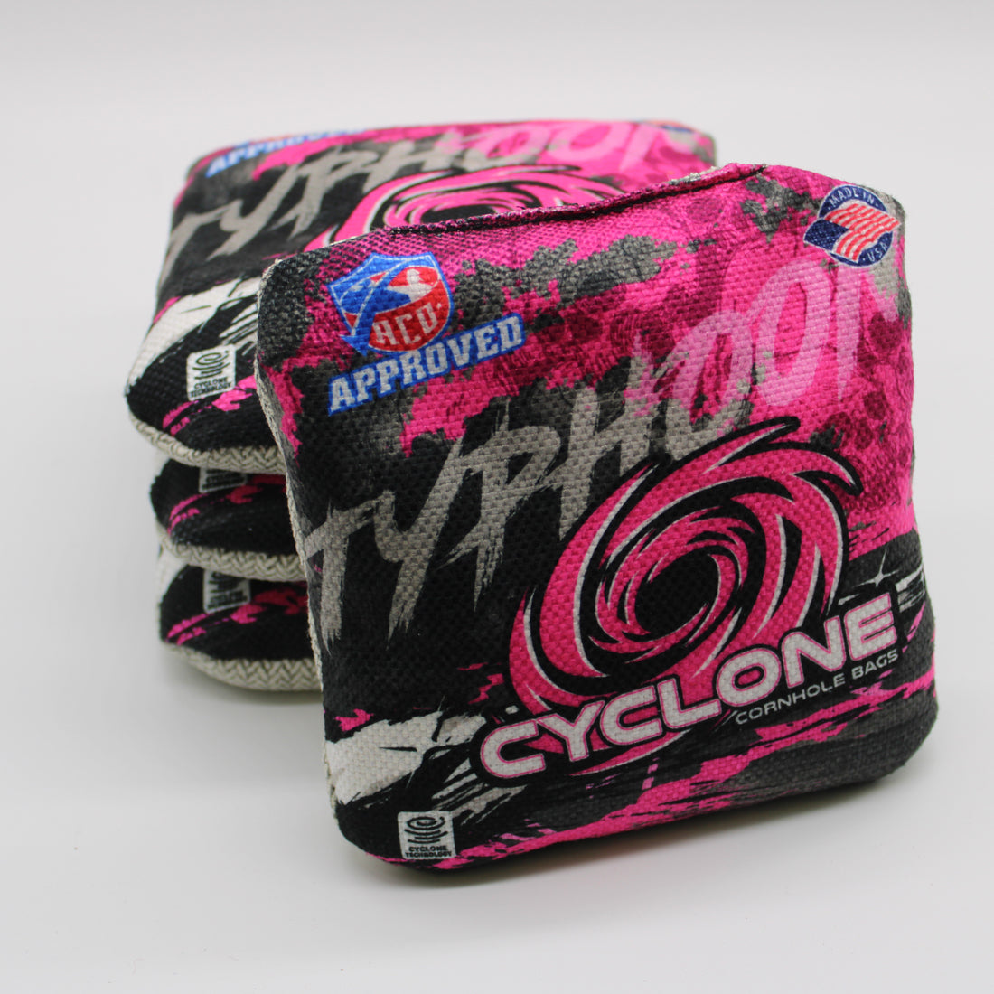 Cyclone Typhoon Hot Pink Pro Series Cornhole Bags (set of 4) — Cornhole ...