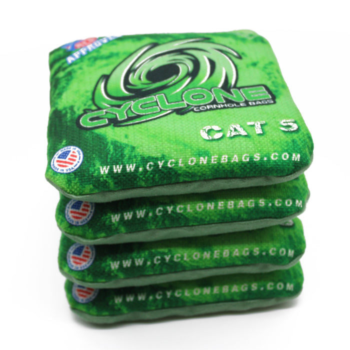 Cyclone  CAT 5 Pro Series Cornhole Bags Green (set of 4)