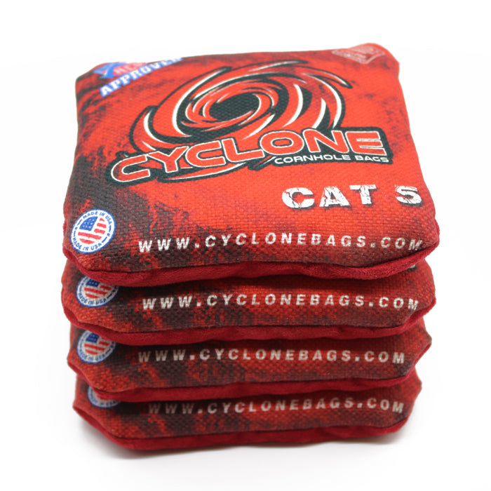 Cyclone  CAT 5 Pro Series Cornhole Bags Red  (set of 4)