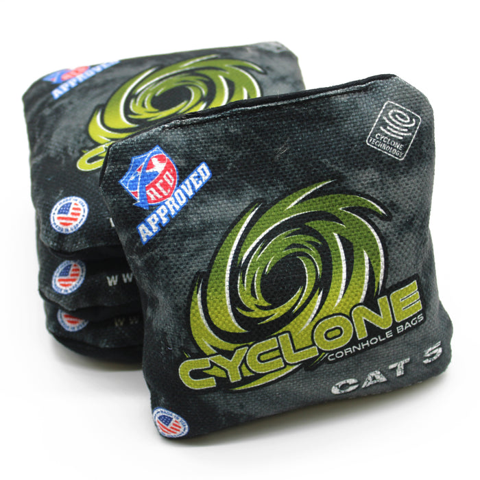 Cyclone  CAT 5 Pro Series Cornhole Bags Black  (set of 4)