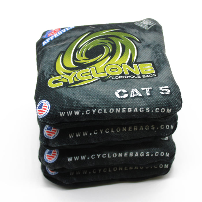 Cyclone  CAT 5 Pro Series Cornhole Bags Black  (set of 4)