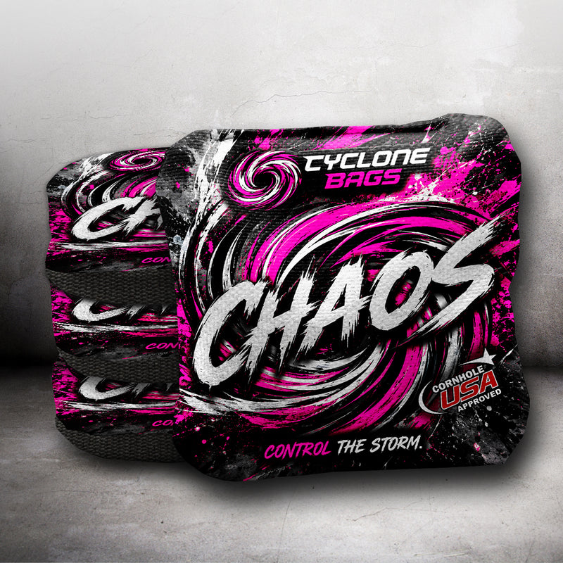 Cyclone Hot Pink Chaos Pro Series Cornhole Bags Cornhole USA approved