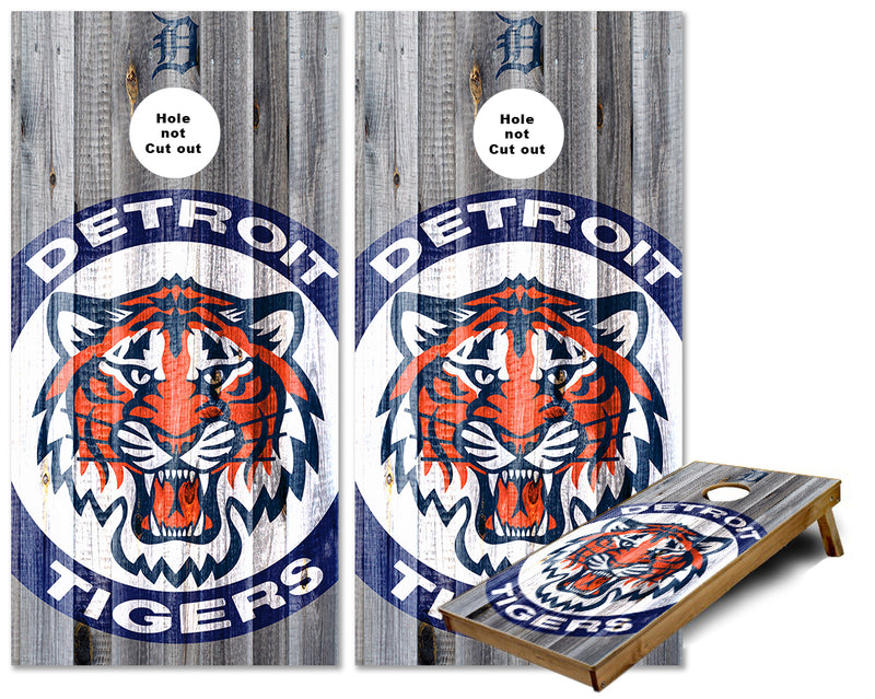 Detroit Baseball Fat Head Cornhole Wraps