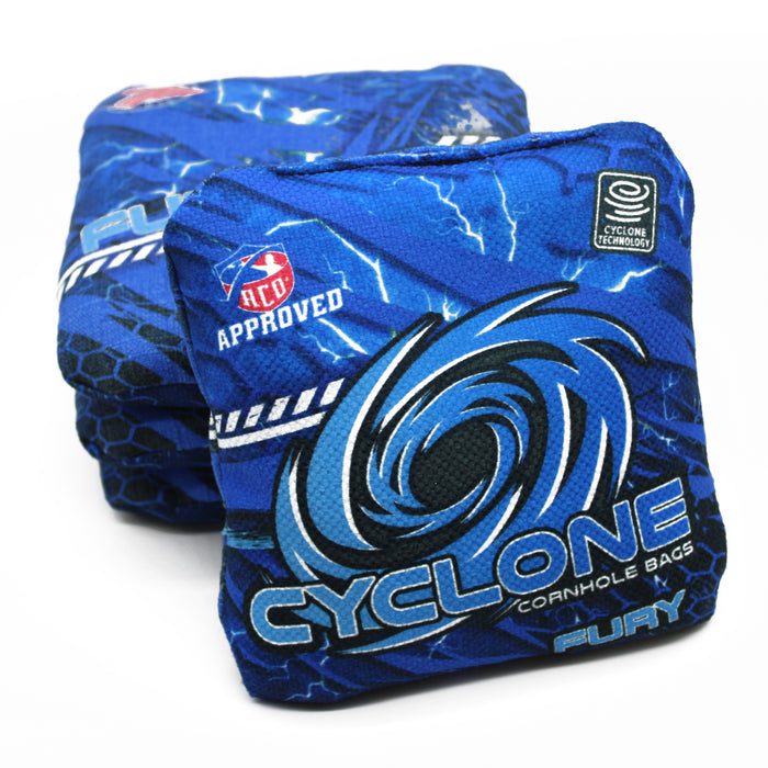 Cyclone FURY Ice Cold Blue Pro series cornhole bags (set of 4)