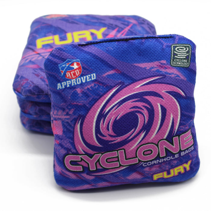 Cyclone FURY Pink and Purple Pro series cornhole bags (set of 4)