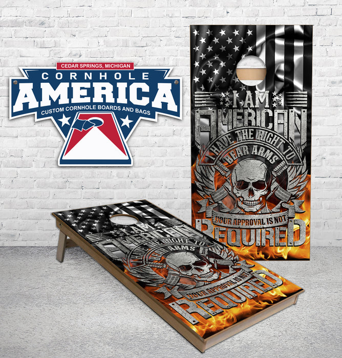 American right to bear arms Cornhole Boards