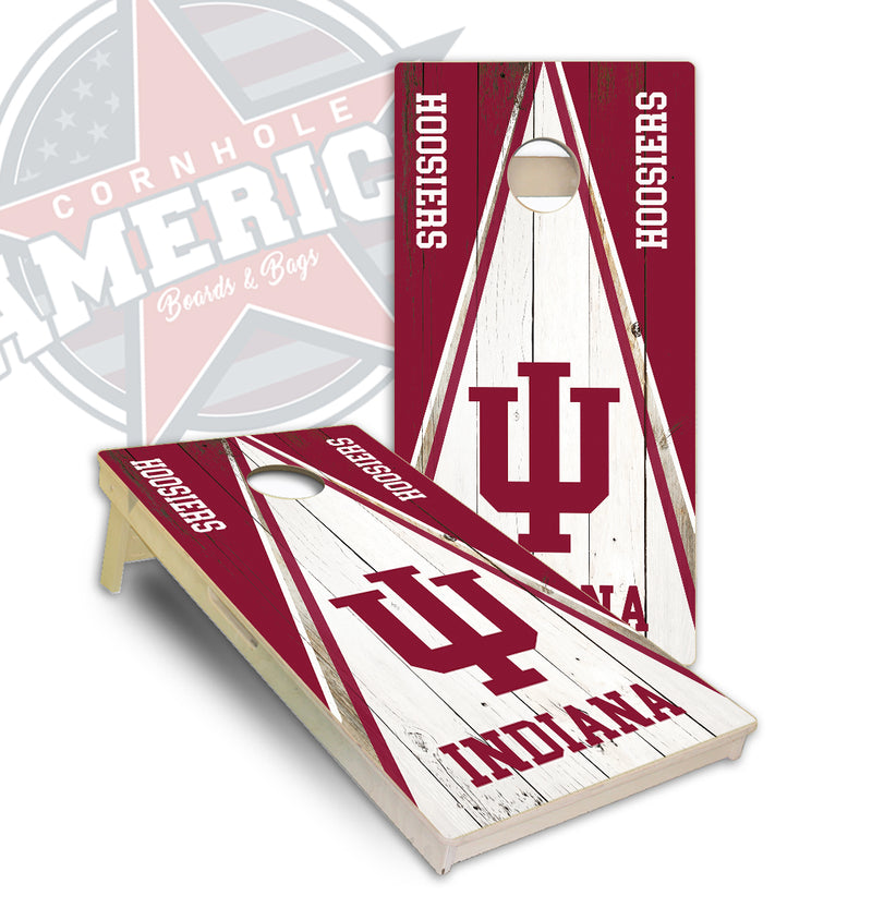 Indiana Triangle Theme cornhole boards